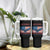 No Kings Only Freedom Tumbler With Handle American Flag Bald Eagle Retro Vintage