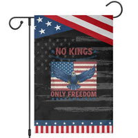 No Kings Only Freedom Garden Flag American Flag Bald Eagle Retro Vintage