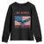 No Kings Only Freedom Youth Sweatshirt American Flag Bald Eagle Retro Vintage
