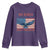 No Kings Only Freedom Youth Sweatshirt American Flag Bald Eagle Retro Vintage