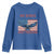 No Kings Only Freedom Youth Sweatshirt American Flag Bald Eagle Retro Vintage
