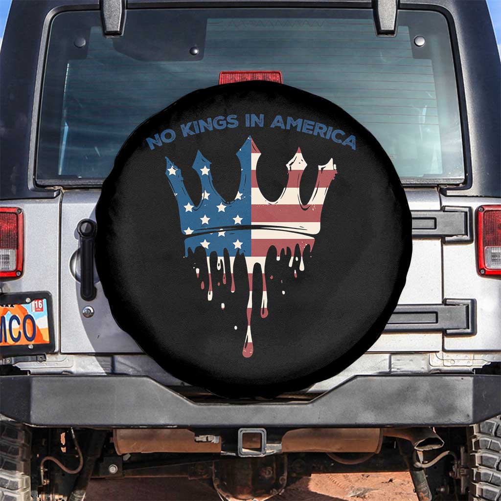 No Kings In America Spare Tire Cover Dripping Crown