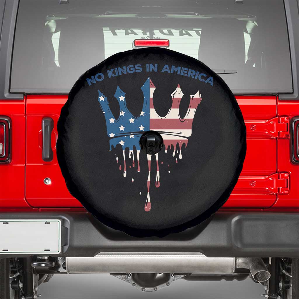 No Kings In America Spare Tire Cover Dripping Crown
