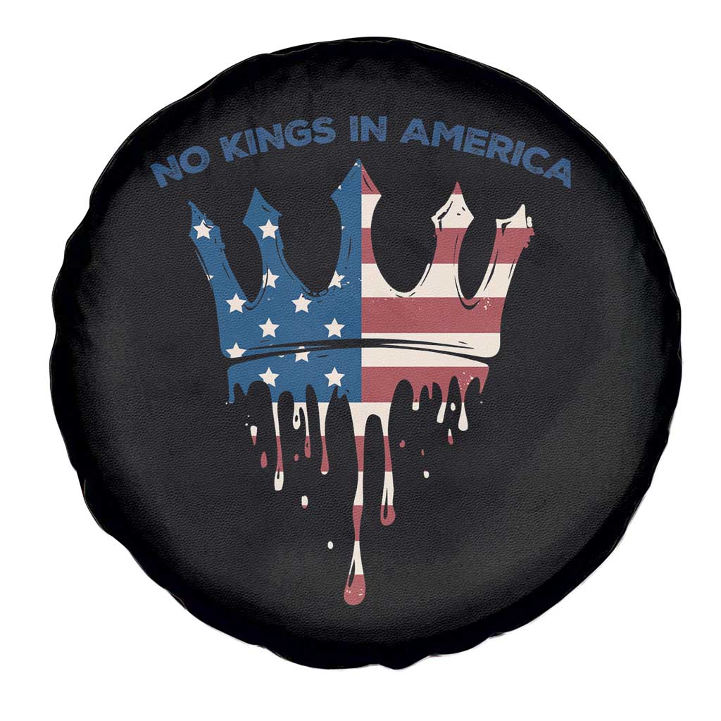 No Kings In America Spare Tire Cover Dripping Crown
