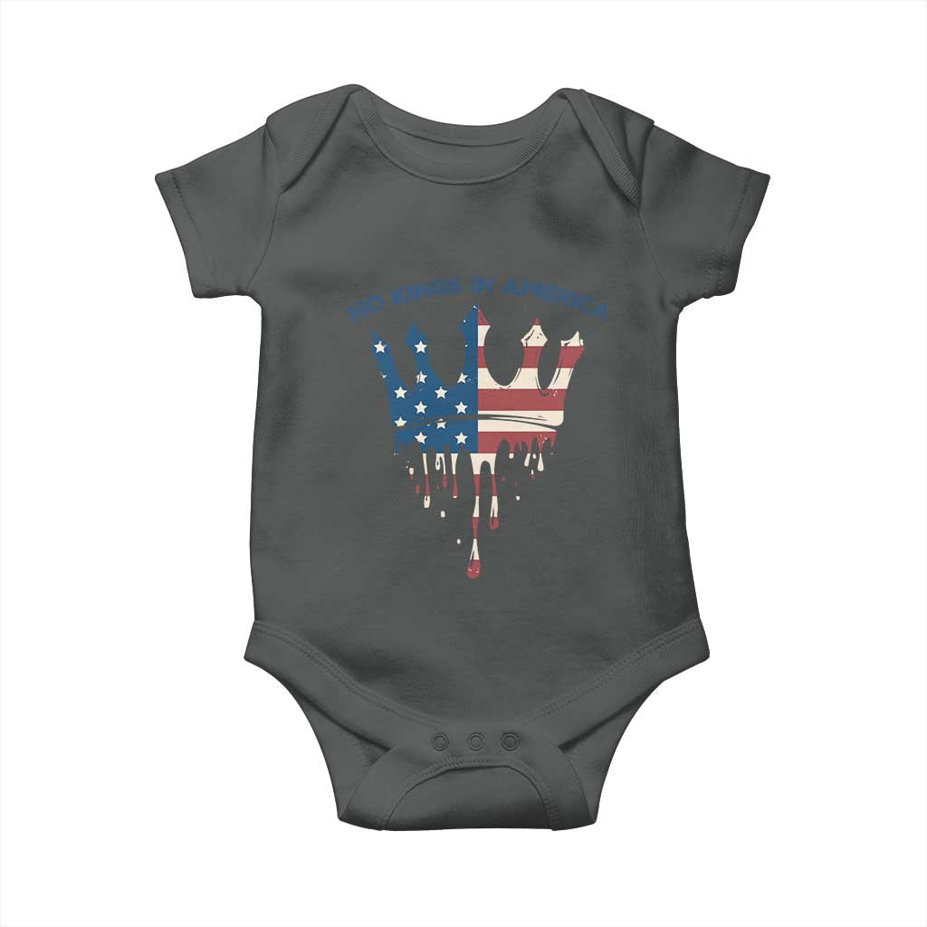 No Kings In America Baby Onesie Dripping Crown