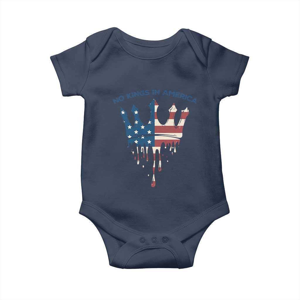 No Kings In America Baby Onesie Dripping Crown