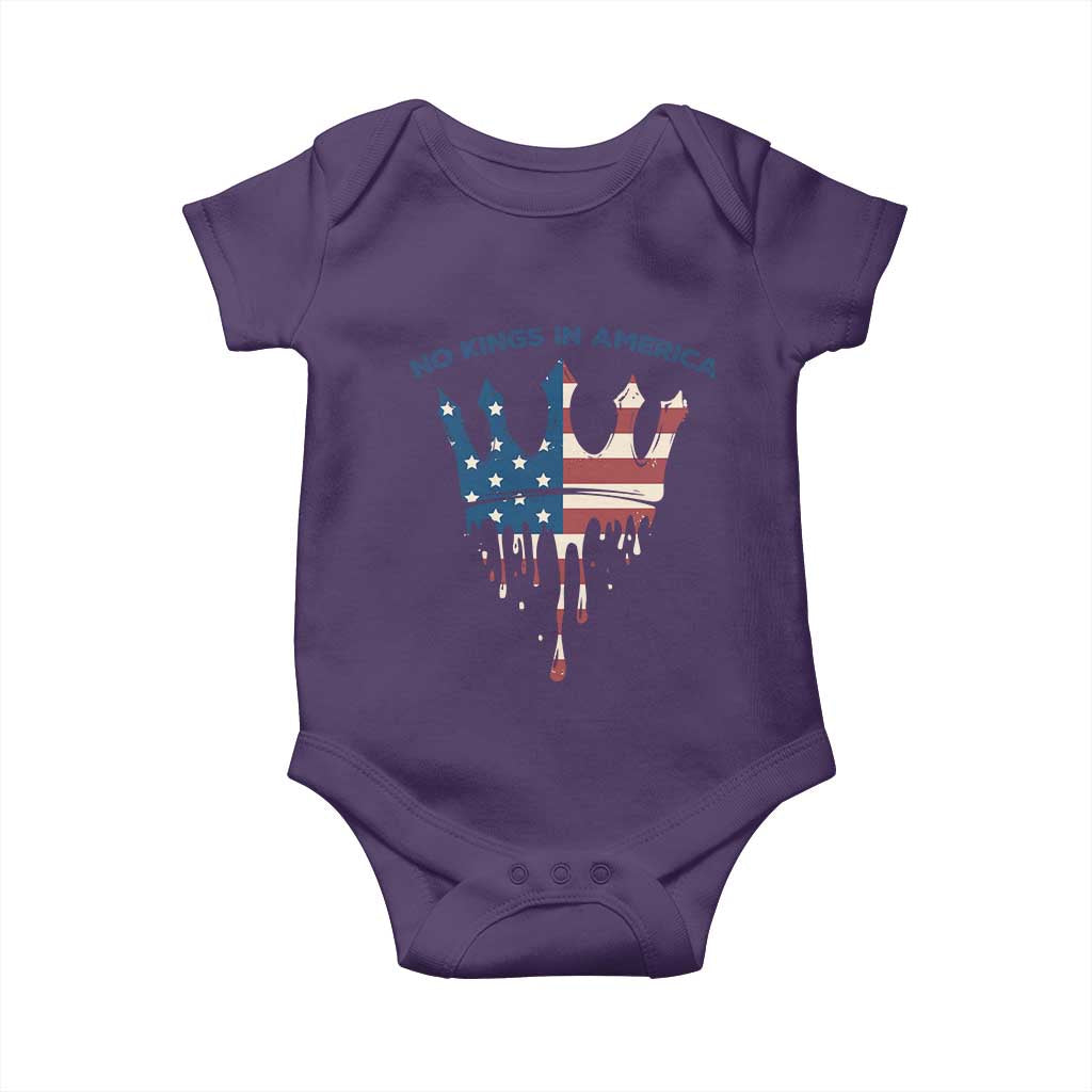 No Kings In America Baby Onesie Dripping Crown