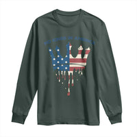 No Kings In America Long Sleeve Shirt Dripping Crown