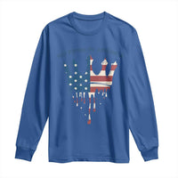 No Kings In America Long Sleeve Shirt Dripping Crown