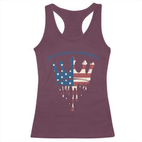 No Kings In America Racerback Tank Top Dripping Crown