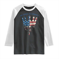 No Kings In America Raglan Shirt Dripping Crown