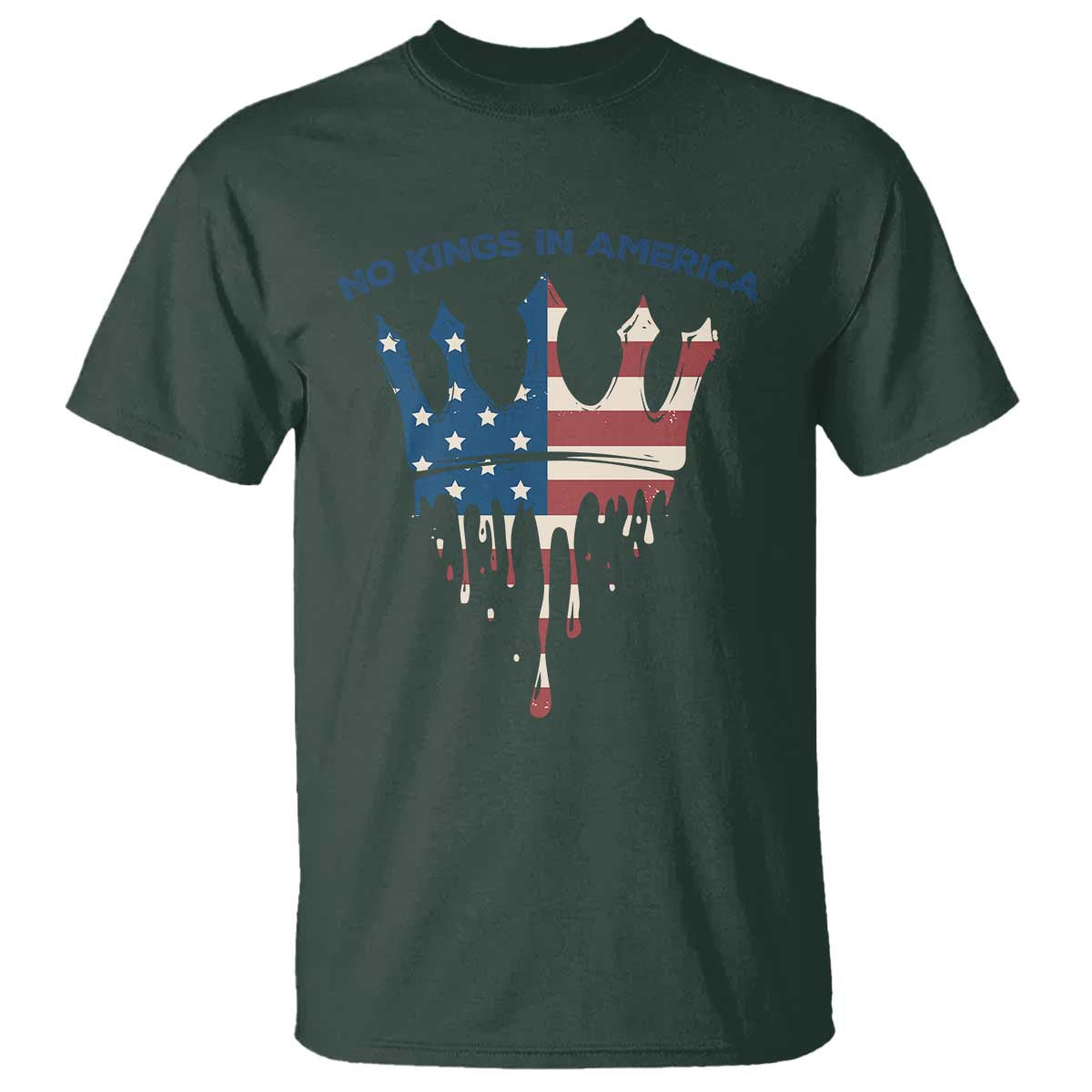 No Kings In America T Shirt Dripping Crown