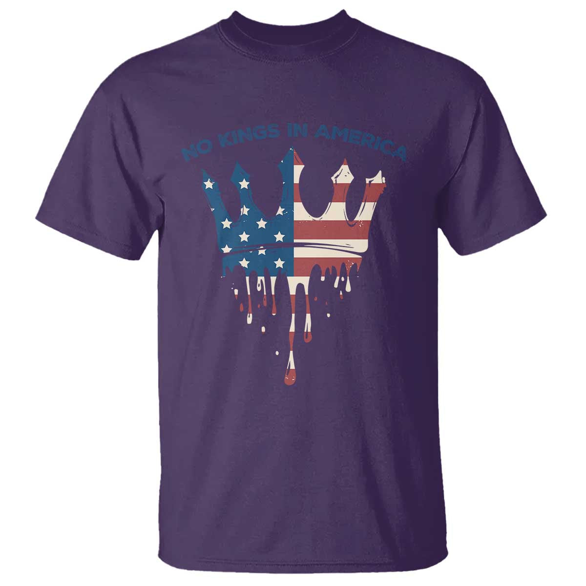 No Kings In America T Shirt Dripping Crown