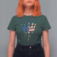 No Kings In America T Shirt For Women Dripping Crown
