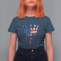 No Kings In America T Shirt For Women Dripping Crown