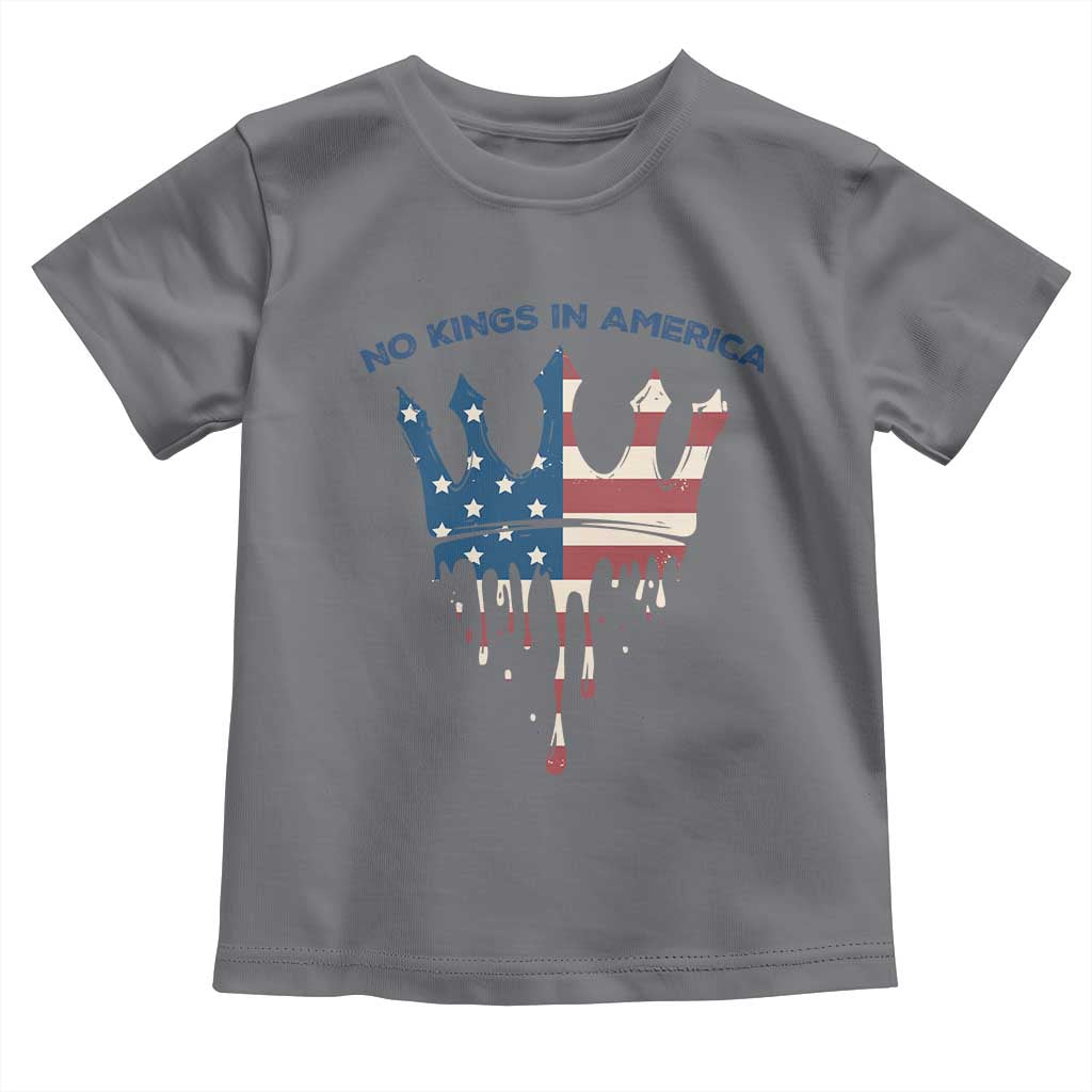 No Kings In America Toddler T Shirt Dripping Crown