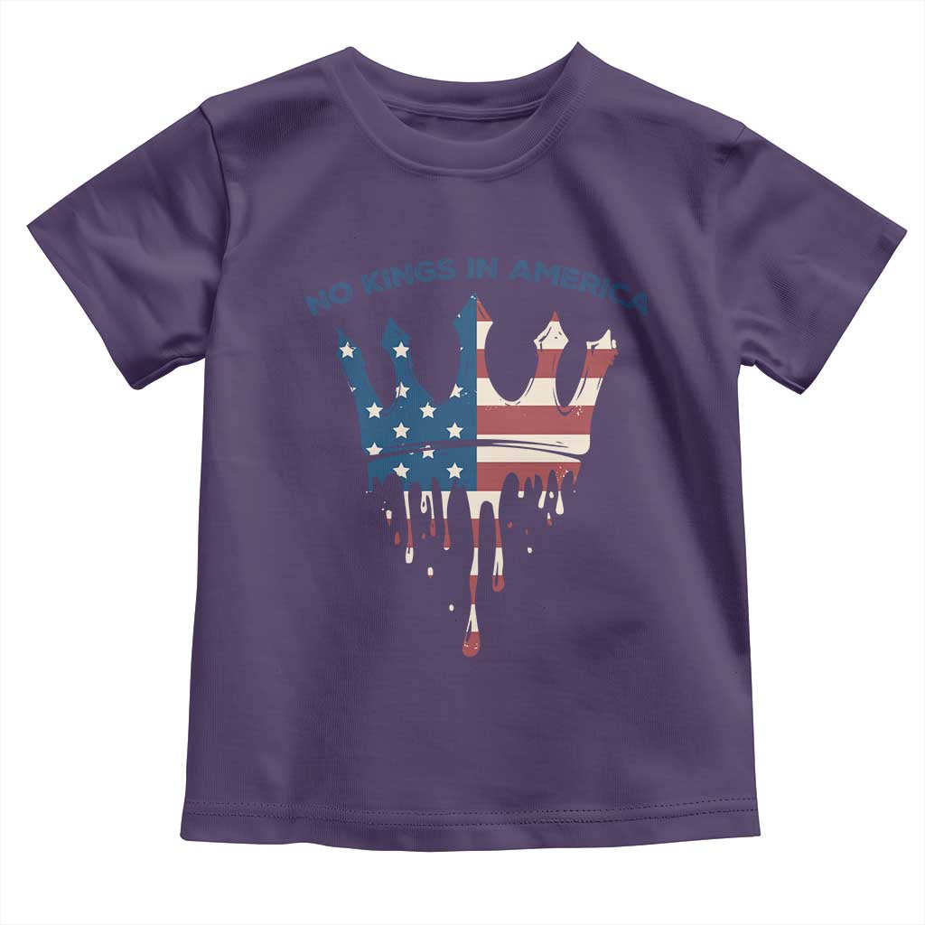 No Kings In America Toddler T Shirt Dripping Crown