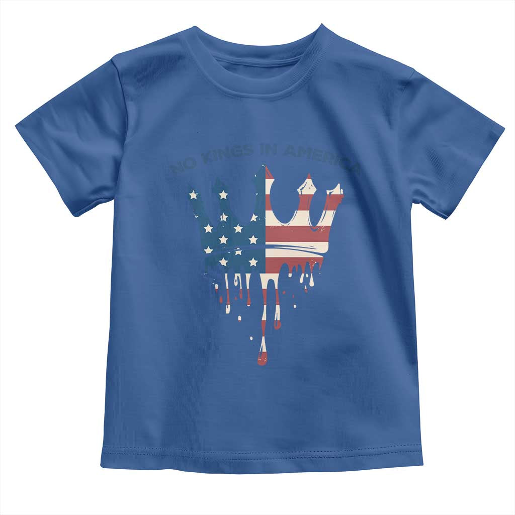 No Kings In America Toddler T Shirt Dripping Crown