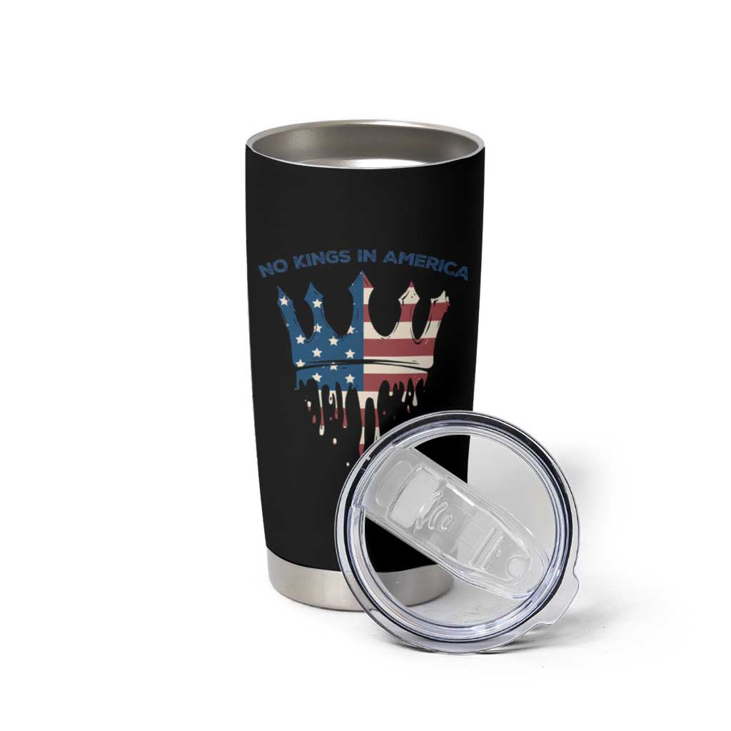 No Kings In America Tumbler Cup Dripping Crown