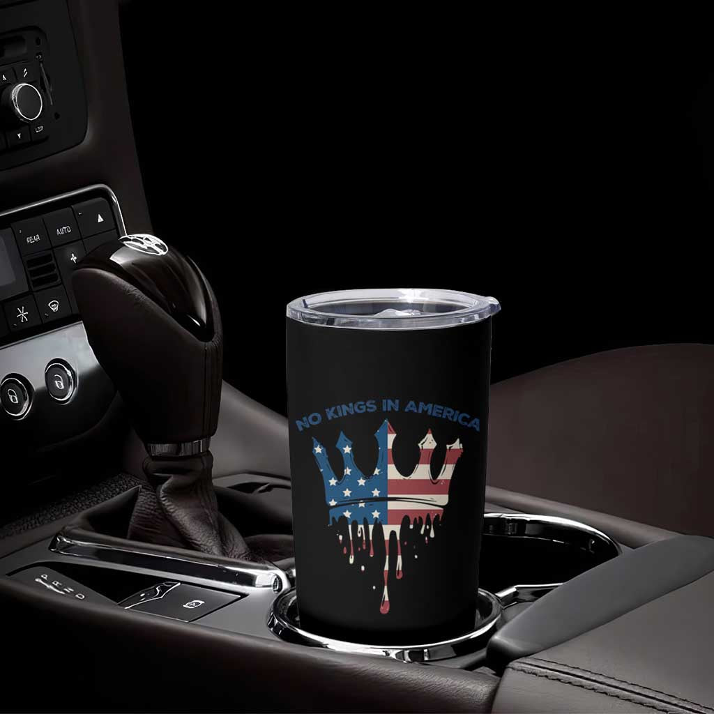 No Kings In America Tumbler Cup Dripping Crown