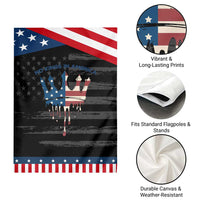 No Kings In America Garden Flag Dripping Crown