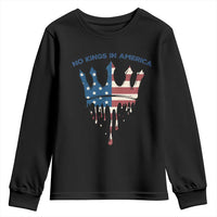 No Kings In America Youth Sweatshirt Dripping Crown