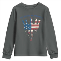 No Kings In America Youth Sweatshirt Dripping Crown