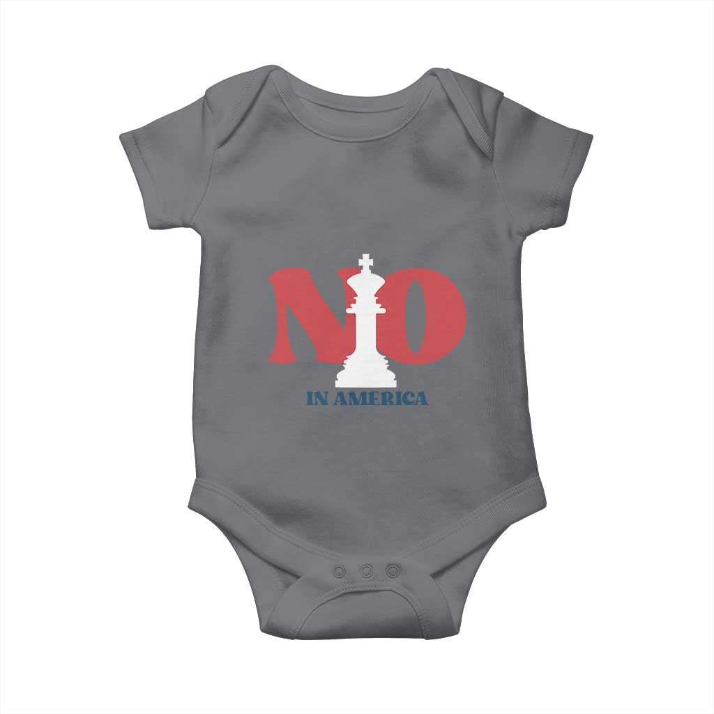 No Kings In America Chess Baby Onesie White King