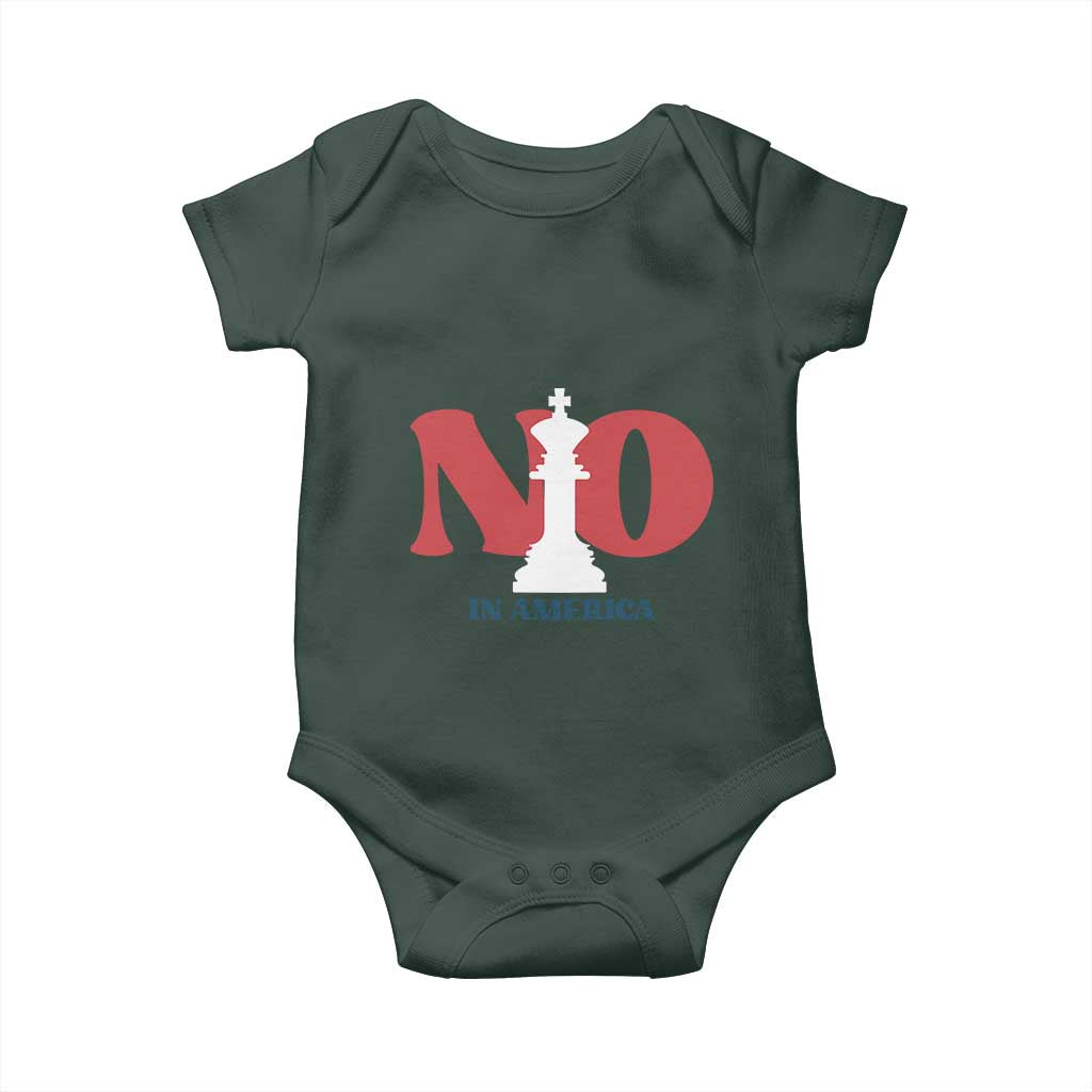 No Kings In America Chess Baby Onesie White King