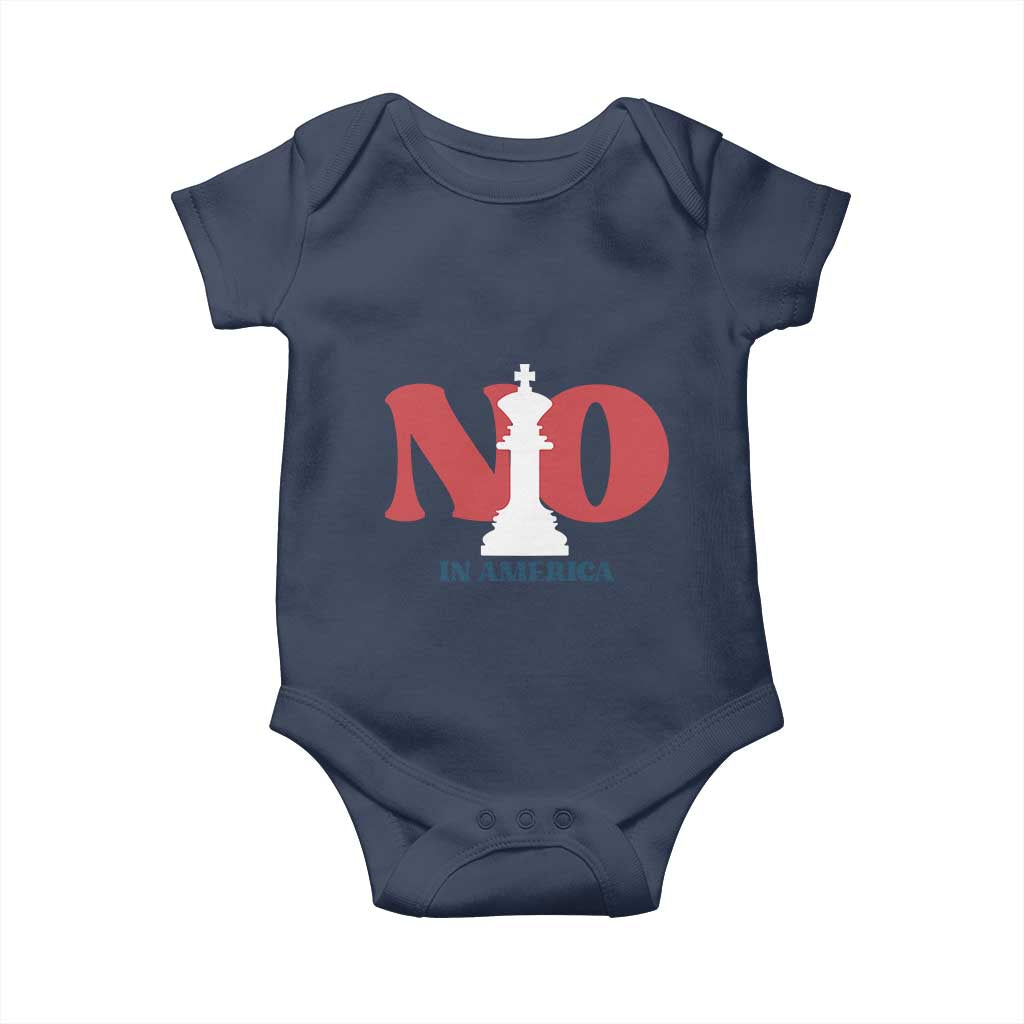 No Kings In America Chess Baby Onesie White King