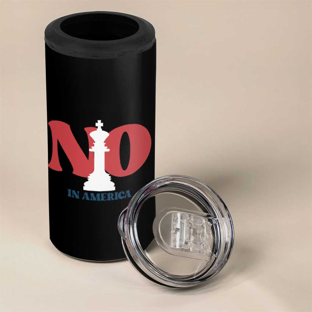 No Kings In America Chess 4 in 1 Can Cooler Tumbler White King