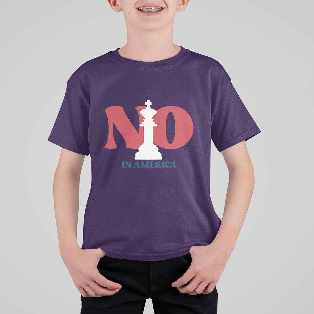 No Kings In America Chess T Shirt For Kid White King