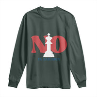 No Kings In America Chess Long Sleeve Shirt White King