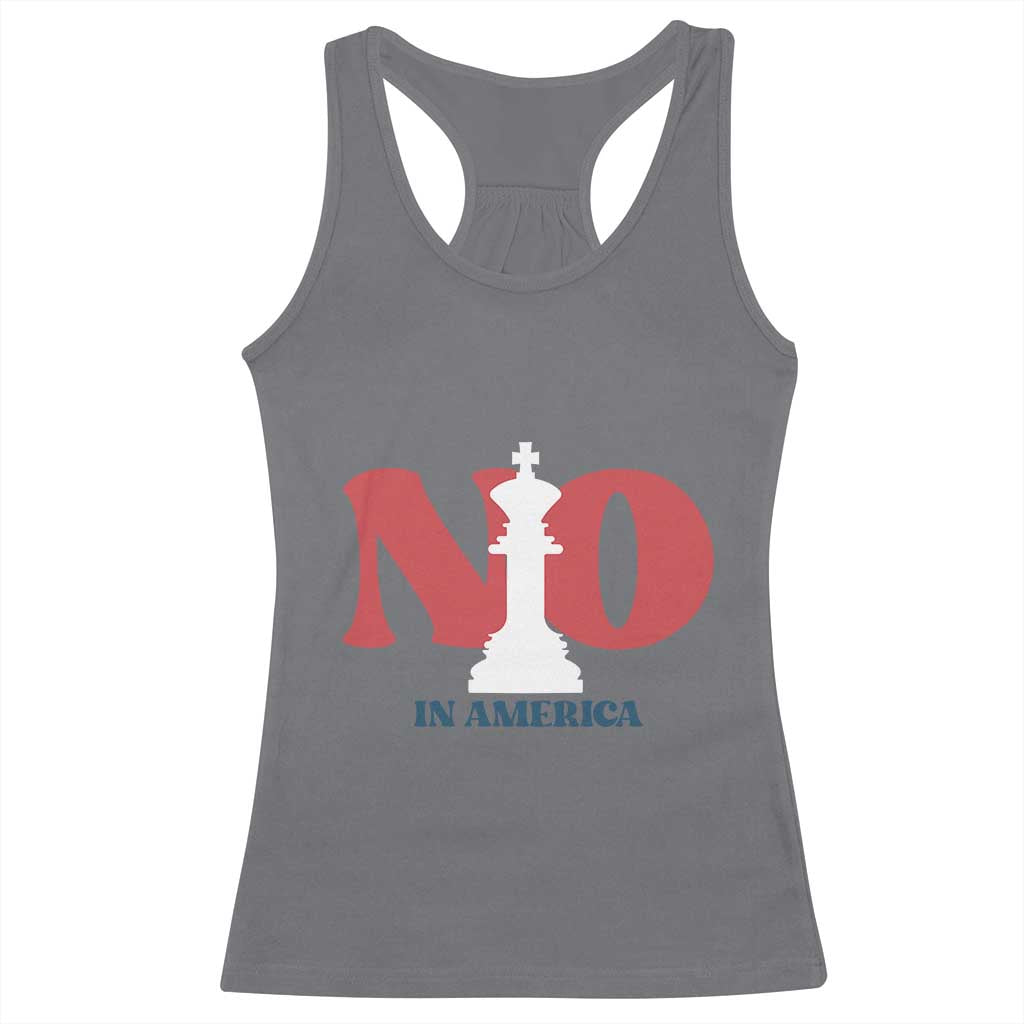 No Kings In America Chess Racerback Tank Top White King