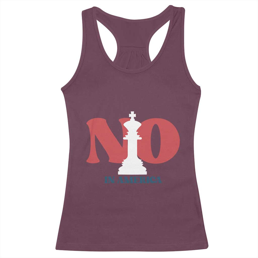 No Kings In America Chess Racerback Tank Top White King