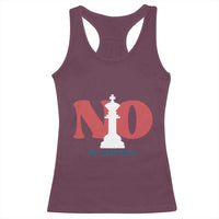 No Kings In America Chess Racerback Tank Top White King