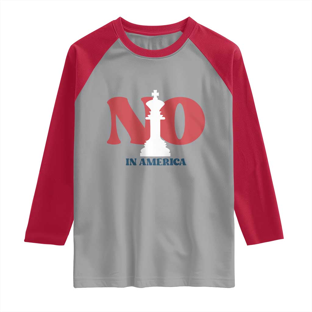 No Kings In America Chess Raglan Shirt White King