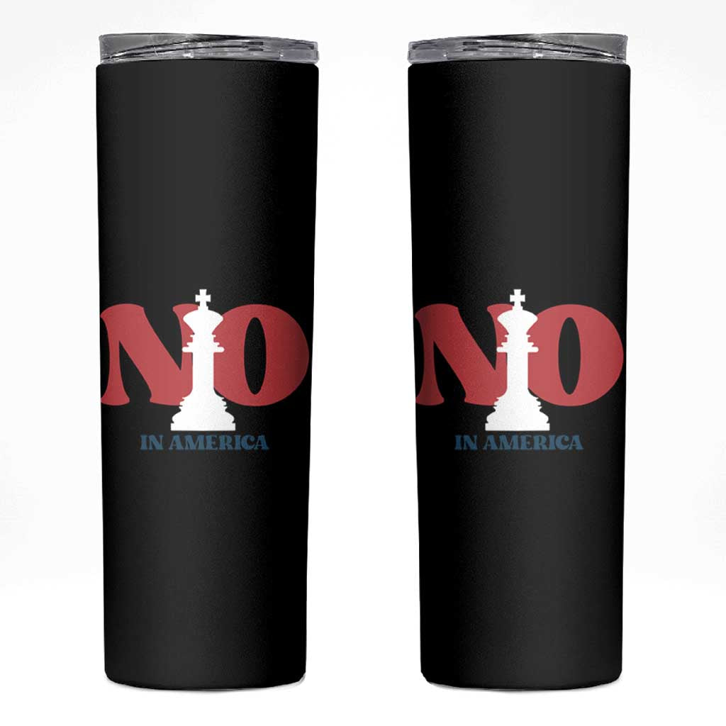 No Kings In America Chess Skinny Tumbler White King