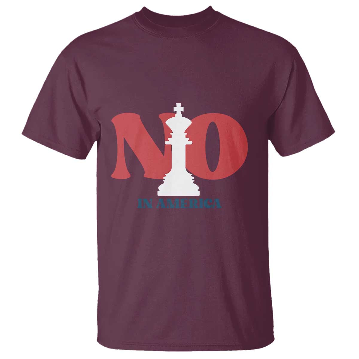 No Kings In America Chess T Shirt White King