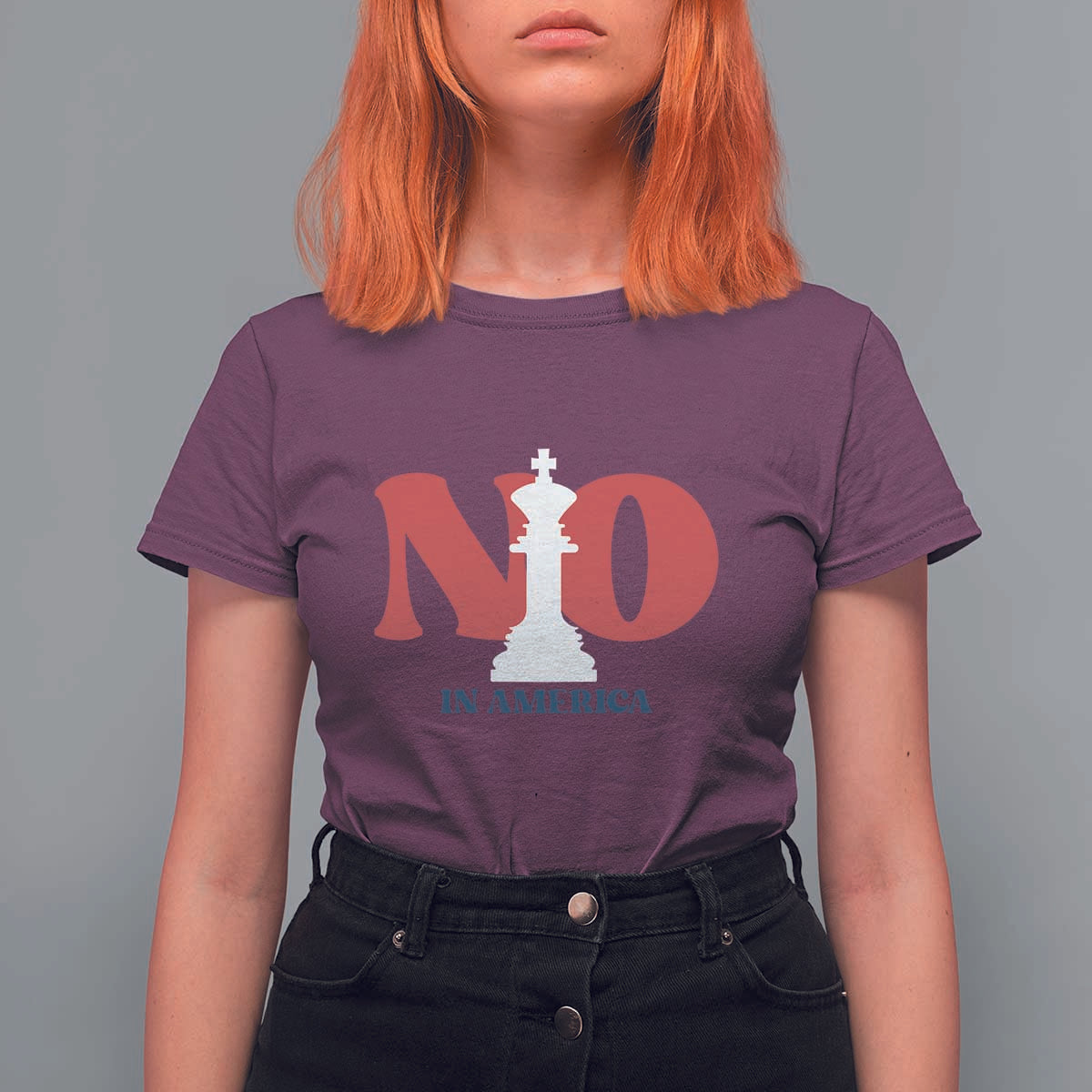 No Kings In America Chess T Shirt For Women White King