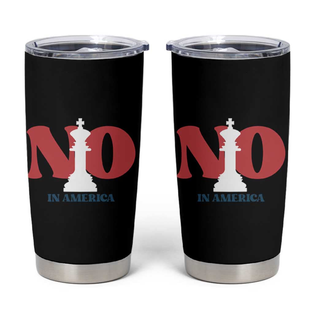 No Kings In America Chess Tumbler Cup White King