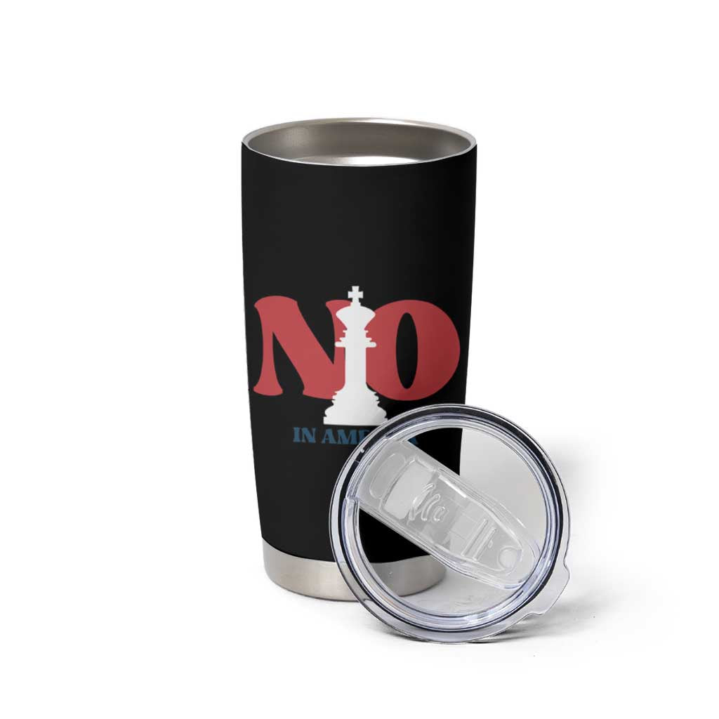 No Kings In America Chess Tumbler Cup White King