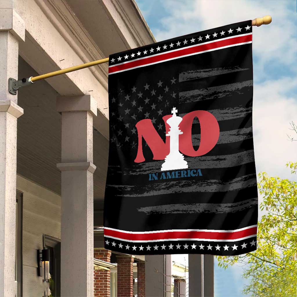No Kings In America Chess Garden Flag White King