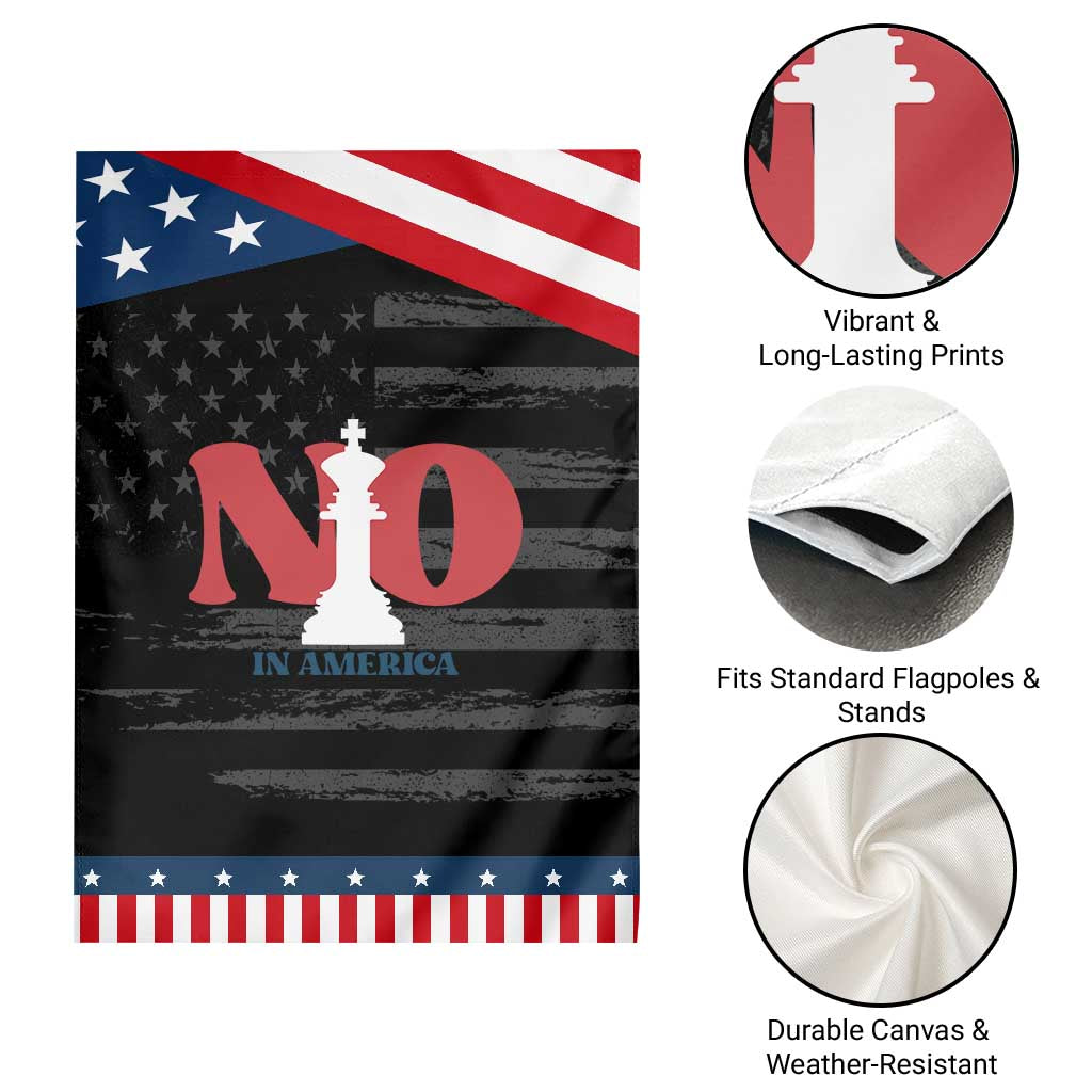 No Kings In America Chess Garden Flag White King
