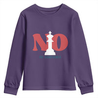 No Kings In America Chess Youth Sweatshirt White King
