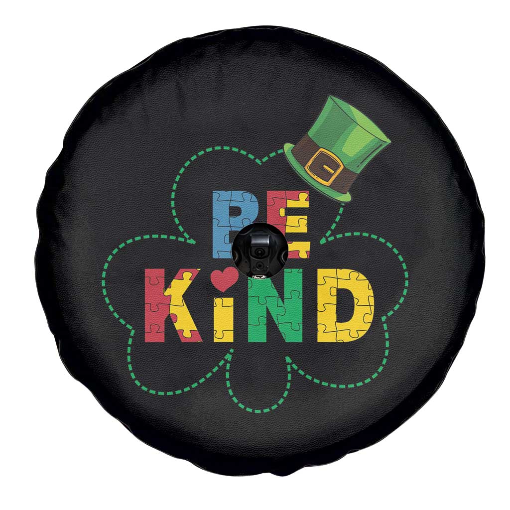 Lucky Shamrock Be Kind Spare Tire Cover Autism Leprechaun St Patricks Day