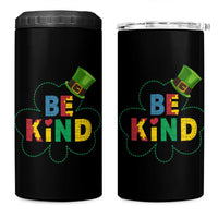 Lucky Shamrock Be Kind 4 in 1 Can Cooler Tumbler Autism Leprechaun St Patricks Day