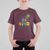 Lucky Shamrock Be Kind T Shirt For Kid Autism Leprechaun St Patricks Day