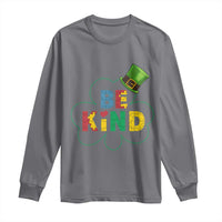 Lucky Shamrock Be Kind Long Sleeve Shirt Autism Leprechaun St Patricks Day