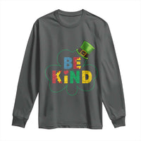 Lucky Shamrock Be Kind Long Sleeve Shirt Autism Leprechaun St Patricks Day
